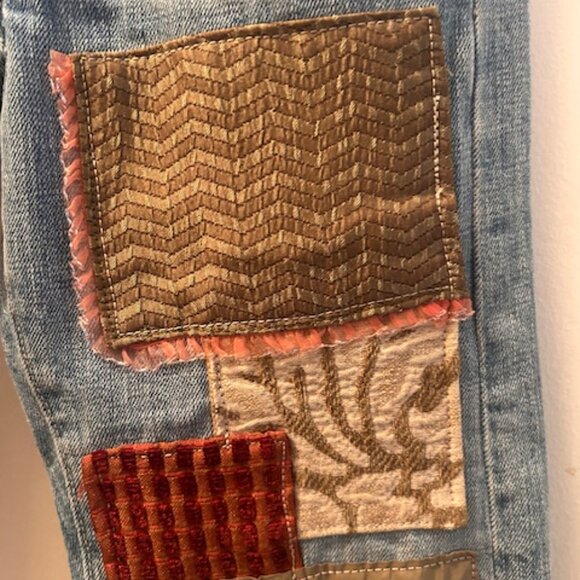 Free People Levi's RIALTO Jean Project The Evie Patchwork Butterfly Jean NEW 26 - Picture 8 of 16